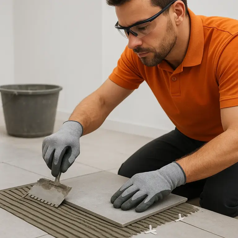 Concrete tile installation in Arlington, VA 