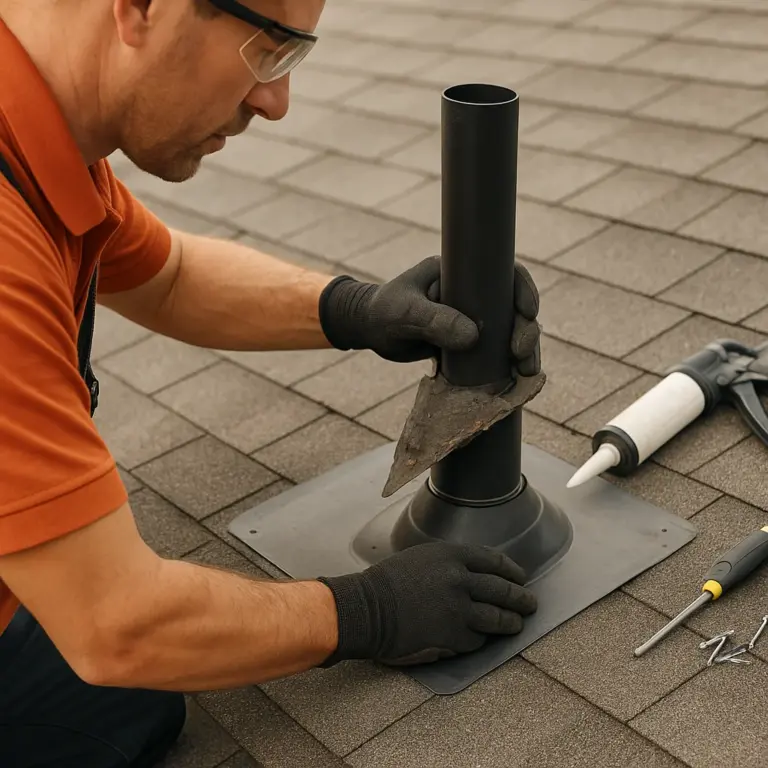 Vent boot / pipe flashing replacement in Arlington, VA 