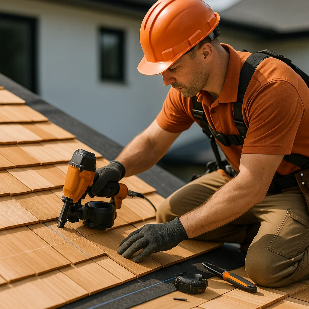 Arlington Roofing wood shingle installation services - Arlington