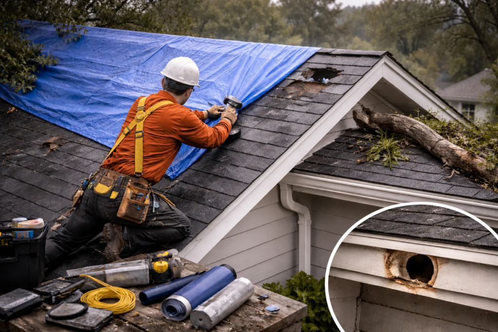 Arlington Roofing tornado damage repair services - Arlington