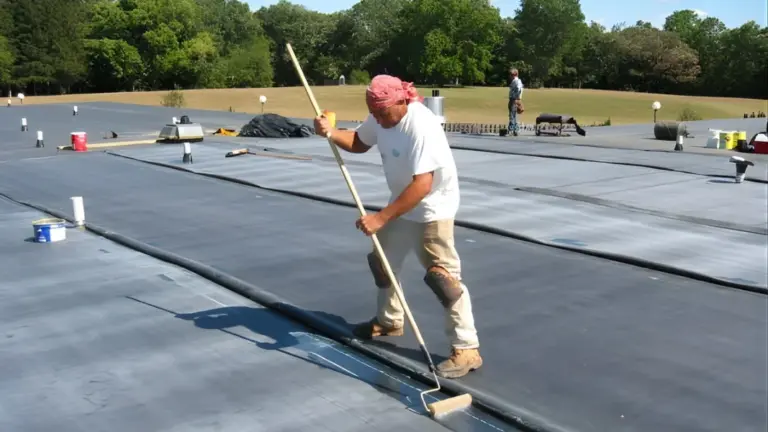 EPDM rubber roof installation