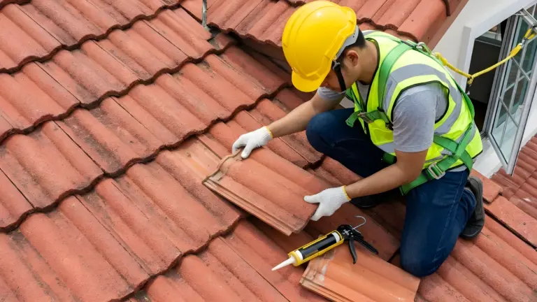 Concrete tile installation
